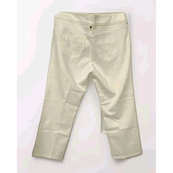 Tommy Bahama Denim Crop Jeans White Spring Summer Resort Vacation Cruise Size 12 - Picture 2 of 7